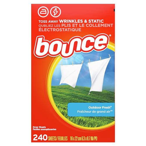 BOUNCE FABRIC SOFTENER SHEETS, OUTDOOR FRESH SCENT, 240 COUNT