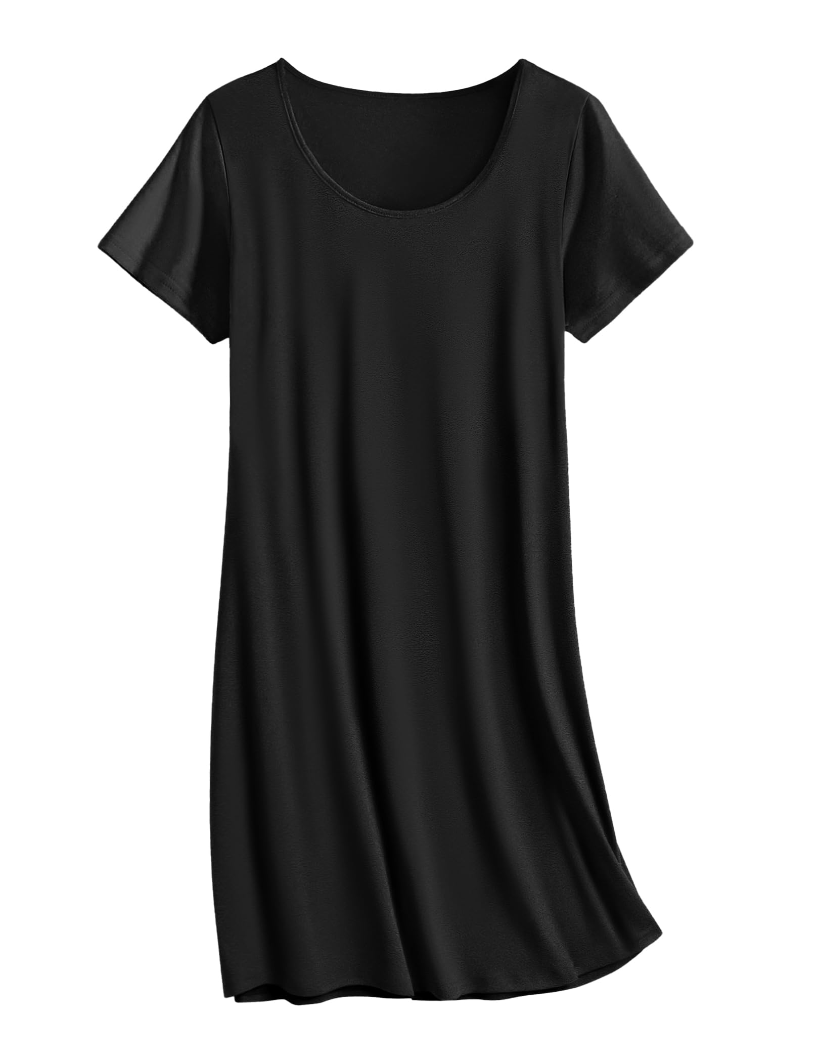 Ekouaer Women's Nursing Nightgown - Cotton Short Sleeve Sleepshirt, Loose Pajama Sleepwear (Caramel, XXL)
