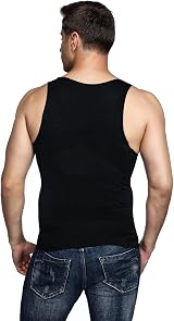 Odoland Compression Vest Men 3 Pack Slimming Shirt Black XL view 3