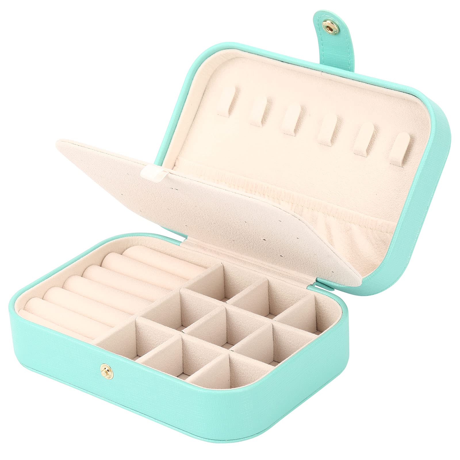 Jewelry Box, Travel Jewelry Organizer Case Small Jewelry Storage and Organizers Craft Containers Travel Mini Organizer/GREEN