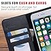 Abacus24-7 iPhone 6 and 6S Case Wallet with RFID Blocking Flip Cover and Folding Stand Black