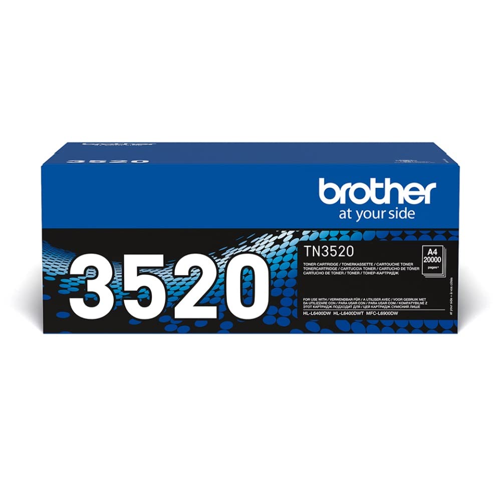 Brother TN-3520 Toner Cartridge, Black, Single Pack, Ultra High Yield, Includes 1 x Toner Cartridge, Brother Genuine Supplies
