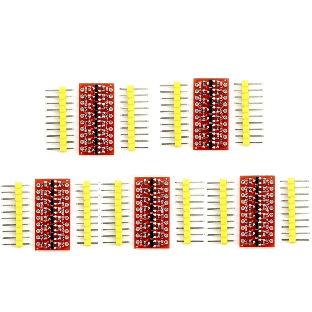 DollaTek 5PCS 8 Channel I2C IIC Logic Level Module Converter Bi-Directional for Arduino