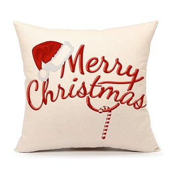 18 X 18 Inches Happy New Year Merry Christmas Truck With Gift