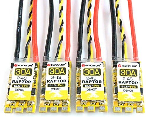 4PCS Flycolor Raptor BLS Pro BLHeli-S 30A Dshot 2-4S Brushless ESC for RC Multicopters
