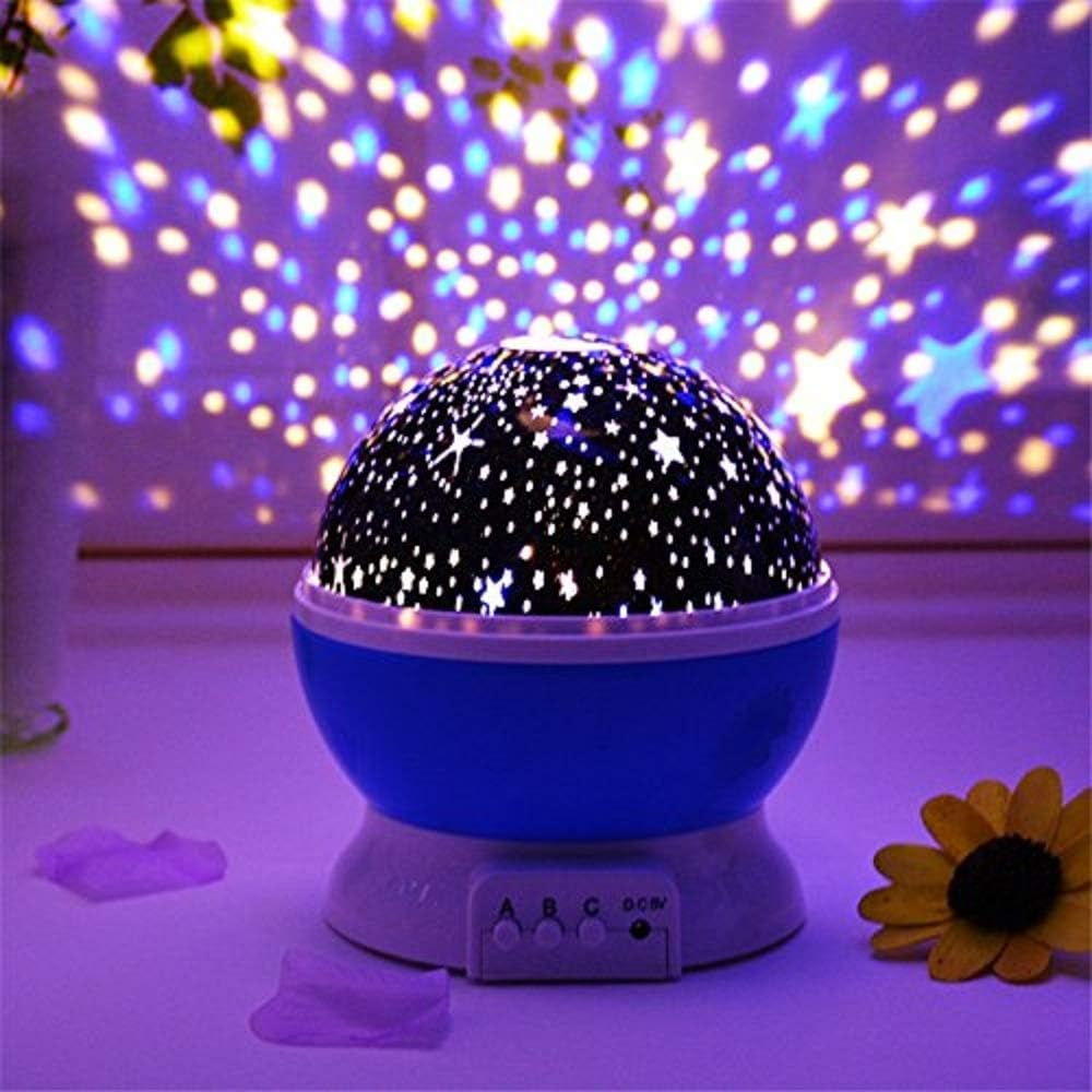 Altriga USB Wire Colourful Romantic LED Star Master Starry Night Projector Bed Light Lamp Night Light Projector Children Kids Baby Sleep (Multicolour)