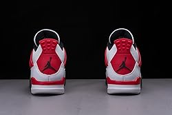 Nike Air Jordan 4 Retro Men White/Fire Red-Black