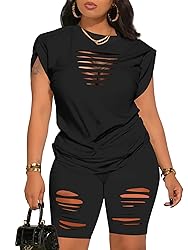 PINSV Women 2 Piece Outfits Summer Sweatsuits Track