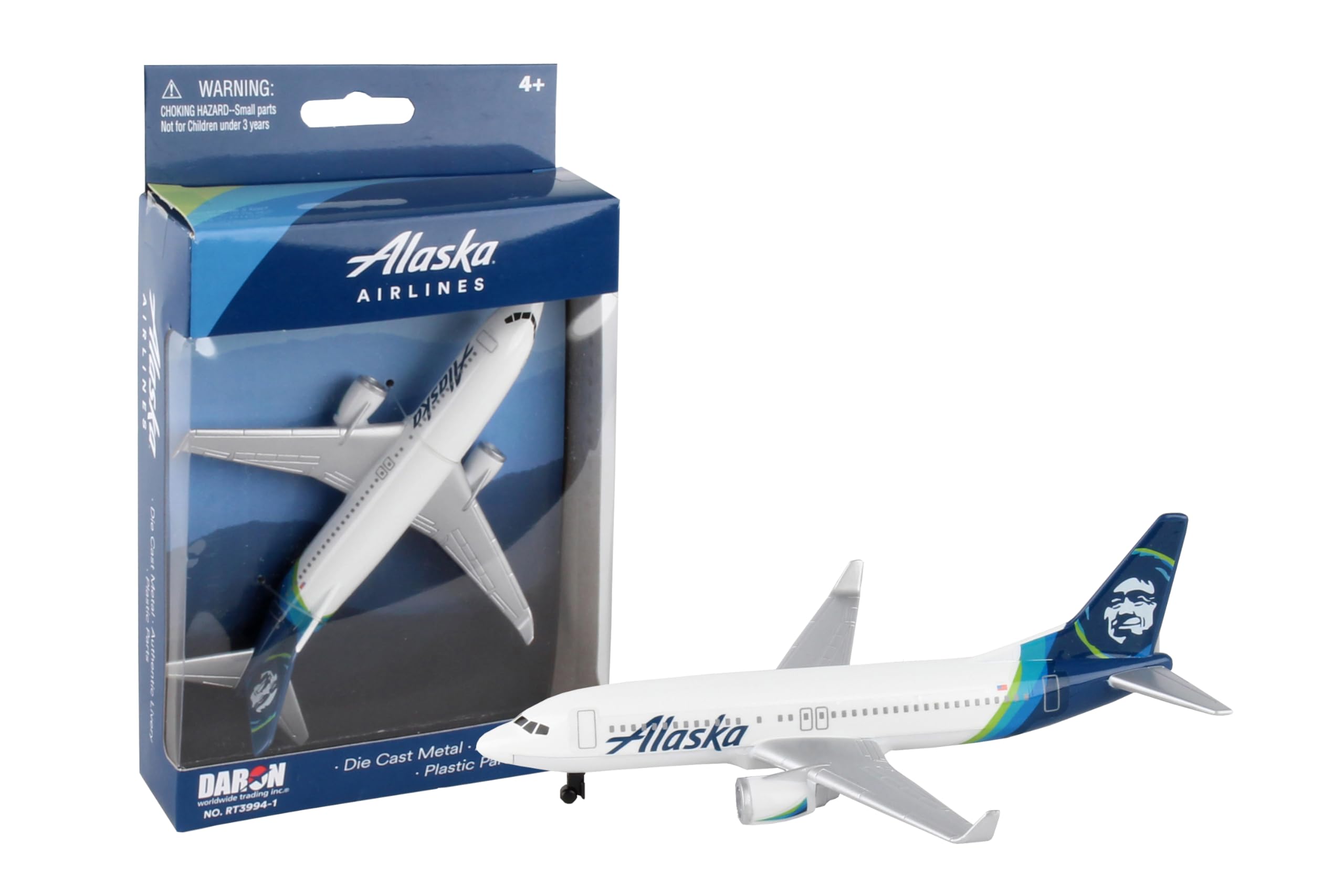 Daron Alaska Airlines Single Plane Vehicle, Blue