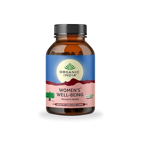 ORGANIC INDIA Women's Well-Being Supplement Ayurvedic Capsules || Joint & Beauty Blend || Multivitamins Multiminerals Anti-Oxidants || Estrogens || Hormonal Imbalance - 180 Capsules