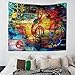 Leofanger Music Tapestry Wall Hanging Colorful Music Note Tapestry Hippie Bohemian Wall Tapestry Psychedelic Musical Tapestry for Wedding Bedroom Home Decor