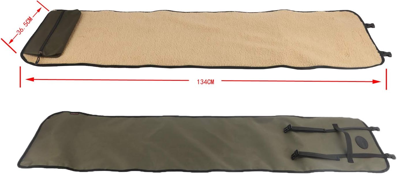 TOURBON GUN Rifle Roll-up Cleaning MAT Pad Shooting Hunting GUN Tool Kit Fleece Lined - Green (#2) - Image 4