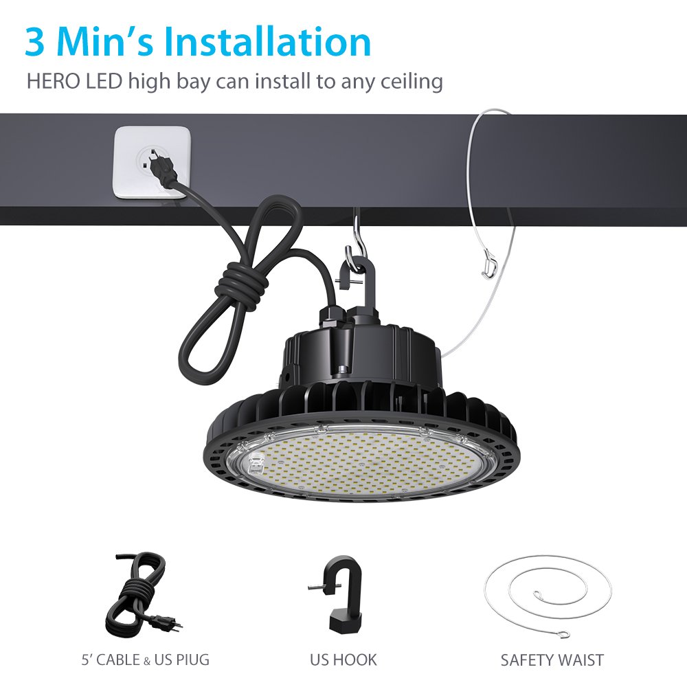 Hyperlite 14000LM（100W） Dimmable LED UFO High Bay Lighting UL/DLC