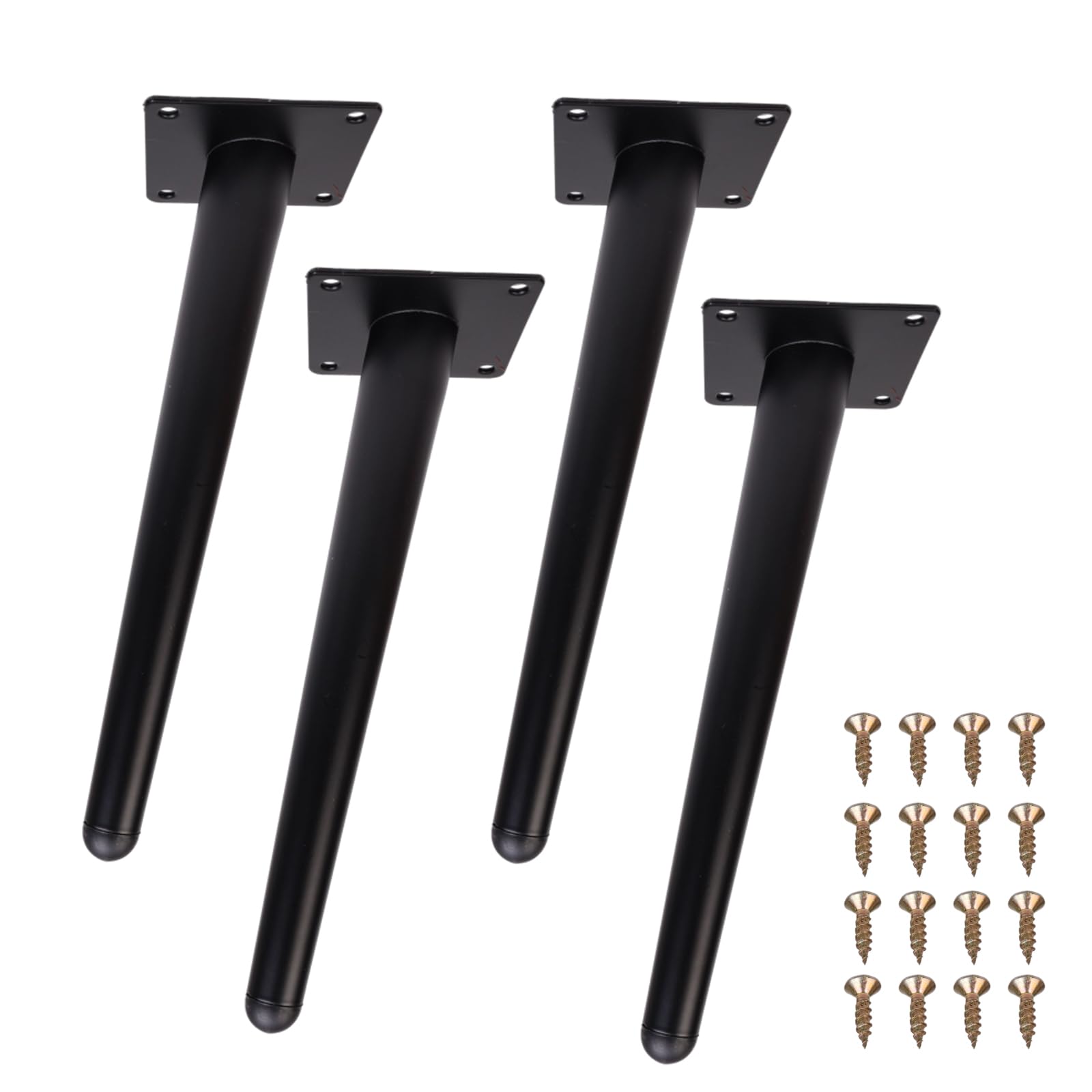 Zllzpzd Table Legs Metal Black,Slanted Furniture feet,Table Legs Metal,Cone Furniture Legs, Dresser feet,Sofa feet,For Tables Sofas TV Cabinets Chairs Cabinets Replacement Cabinet feet.4 pieces 30 cm
