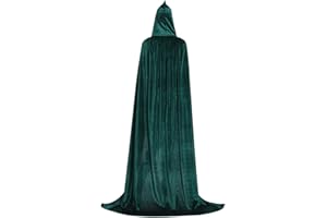 ALIZIWAY Unisex Hooded Cloak Full Long Velvet Cape for Halloween Cosplay Costumes