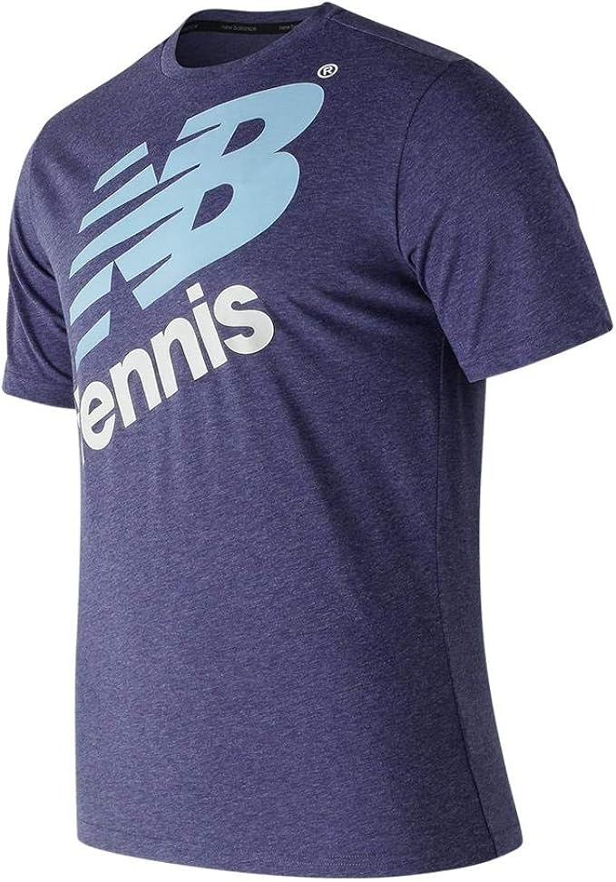 New Balance Men's Graphic Heathered Tennis Short Sleeve