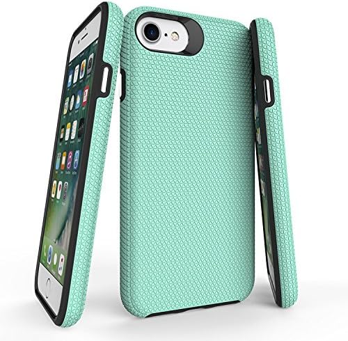 iPhone 7/8 Cover Rugged Heavy Duty Dual Layer Armor Case for New iPhone 8 American Popular Phone PC+TPU Case for iPhone 7 by DOKDO (Mint)
