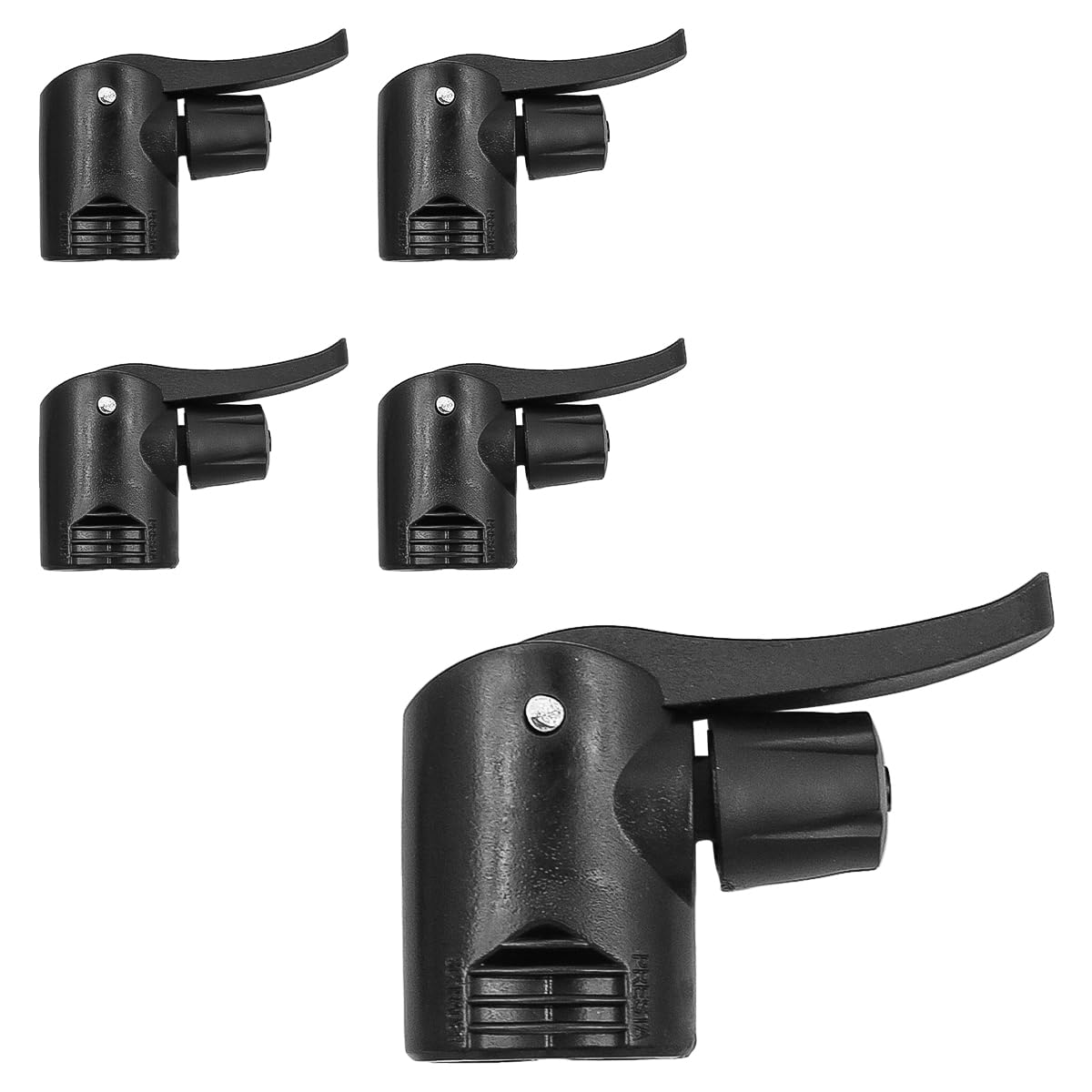 Hsthe Sea Replacement Track Pump Head Dual Valve Bicycle, Bike Cycle Tyre Tube Pump Adapter, Bike Replacement Accessories (Black)