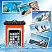 HOMAR Universal Protective Waterproof Cell Phone Cases Best in Outdoor Recreation Kayak Accessories for iPhone 6S, 6, 6 Plus, 5S, BlackBerry Smart Phone up to 6 inches (Orange)