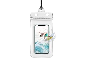 WOLTICS Universal Waterproof Phone Pouch Floating Waterproof Cellphone Cell Phone Case Phone Dry Bag Up to 7" with Lanyard for iPhone 15 14 13 12 11 /Samsung/Samsung Galaxy/Pixel/LG/Sony Xperia(White)