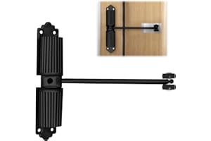 Yowmina Door Closer - Automatic Door Closer Adjustable Commercial & Residential for Bedroom/Storm/Home, Easy Install (Black)