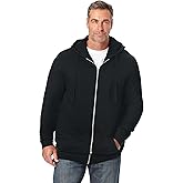 KingSize Men's Big & Tall Fleece Zip-front Hoodie Jacket