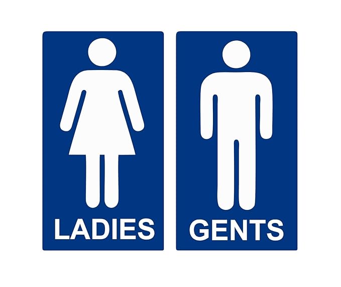 Asmi Collections Self Adhesive Toilet Restroom Sign Stickers Amazon.in