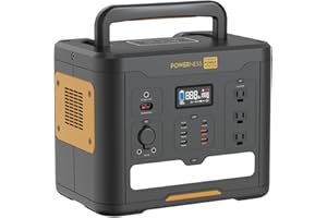 Powerness Portable Power Station Hiker U1500 Solar Generator LiFePO4 Battery Powered Generator with 3x1500W AC Outlets, 100W 