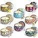 YCYH Scented Candles Gift Sets, Natural Soy Wax 2.5 Oz Unit Portable Travel Tin Perfect for Women Aromatherapy Anniversary - 8 Pack