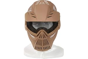 LEJUNJIE Tactical Steel Mesh Mask Breathable Safety Full Face Protection Mask for Tactical CS Field Airsoft Paintball Mask