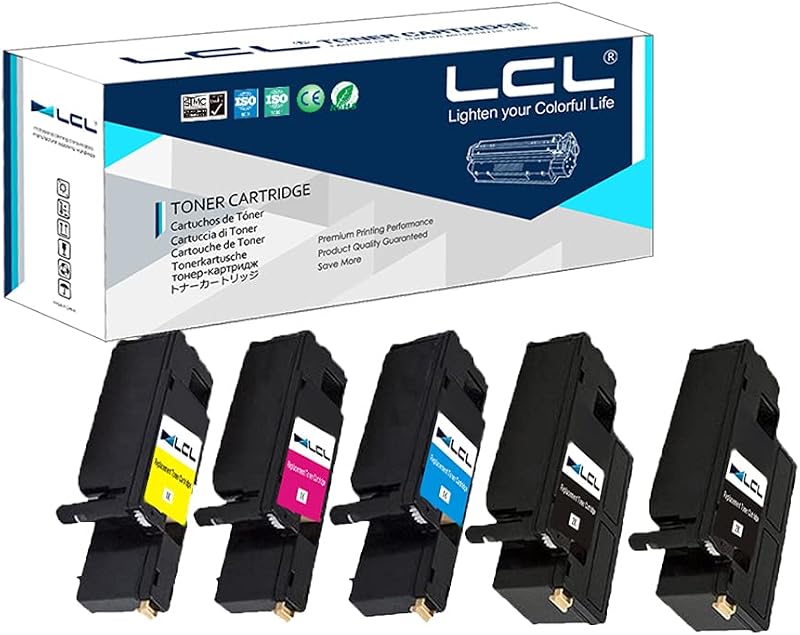 LCL Toner Cartridge 5 Pack for Xerox Phaser 6020 6022 WC 6025 6027 106R02759