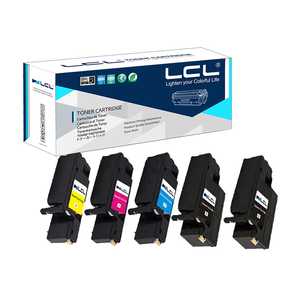 LCL Compatible Toner Cartridge Phaser 6020 106R02759 106R02756 106R02757 106R02758 (2Black 1Cyan 1Magenta1Yellow) Replacement for Xerox Phaser 6020 6022 WorkCentre 6025 6027 Series Printers