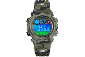 CakCity Kids Watches Digital Sport Watches for Boys Girls Outdoor Waterproof Watches with Alarm Stopwatch Military Child Wrist Watch Ages 5-10