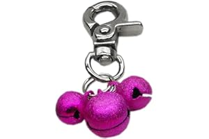 MIRAGE PET PRODUCTS Lobster Claw Bell Charm Bright Pink