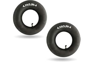 NOTETOUPT 4.10/3.50-4 Inner Tube Tire 4.1/3.5-4 Heavy Duty Replacement Inner Tube For Hand Trucks, Dollies, Wheelbarrows, Tractors, Lawn Mowers, Trailers and More - 4.10 3.50-4 Tire Tube (2-Pack)
