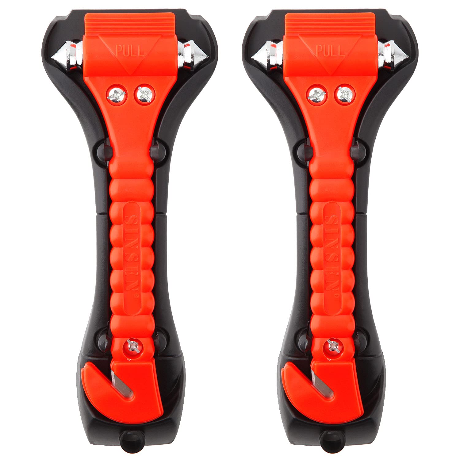 Photo 1 of SINSEN Car Safety Hammer Set of 2 Emergency Escape Tool Auto Car Window Glass Hammer Breaker and Seat Belt Cutter Escape 2-in-1 for Family Rescue & Auto Emergency Escape Tools