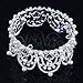 Stuffwholesale Girl Tiaras Silver Rhinestone Crystal Crown Pearl Prom Party Hair Wear with Bobby Pins (Crystal )