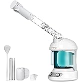 DKURQG Facial Steamer, Nano Ionic Face Steamer for Facial Deep Cleaning Portable Ozone Steamer with Extendable 360° Rotating Arm, Humidifier for Home Salon Spa or Personal Care (Blue)