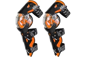 Tempsnow Knee and Shin Guards Motorcycle Protective Gear for Adults Hard Collision Avoidance Motocross Racing Knee Protector Shin Guards Motorbike Knee Guards Shin Protector