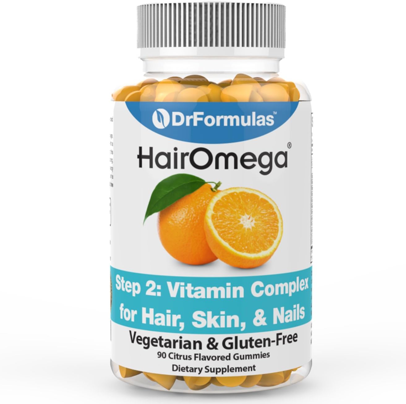 DrFormulas Hair Skin Nails Gummies Vitamins with Biotin by HairOmega | 5000 mcg Biotin Supplement for Hair Growth - Vegetarian Gummy (not Bears) for Men and Women, Made with Sugar not Corn Syrup: Health & Personal Care