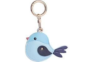 Taicols Leather Keychain Holder Case for Airtag - Cute Protective Cover, Anti-Scratch GPS Tracker Case for Keys, Backpack & W