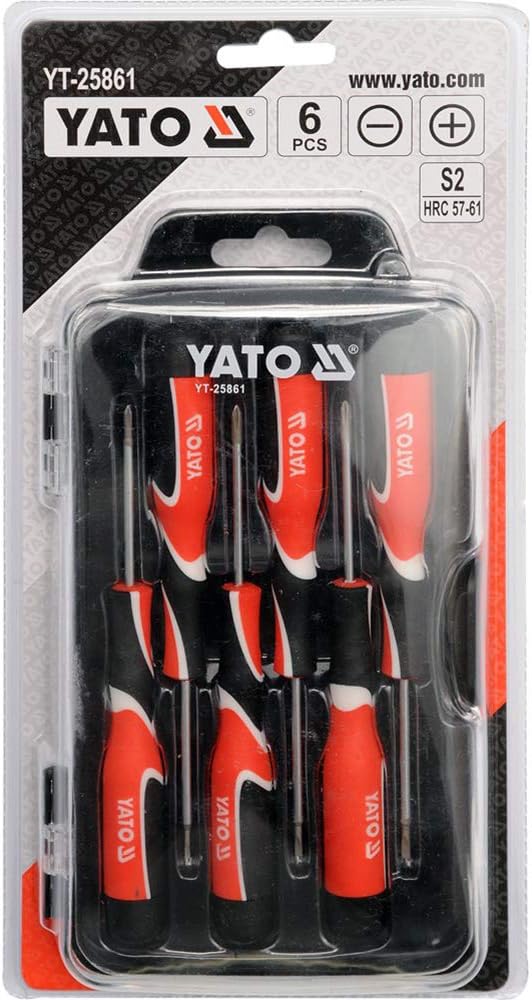 YATO YT-25861 Precision Screwdriver Set 6pcs S2, Black - Image 4