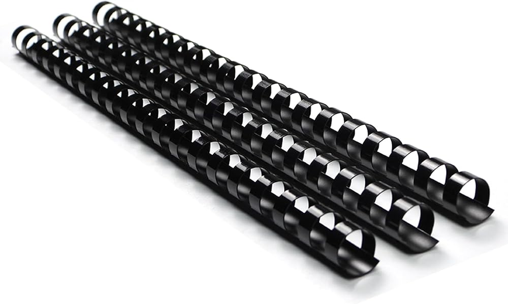 Rayson Plastic Binding Combs 14 mm 21 Rings A4 Black Pack of 100