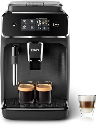 machine à café grain 2200, 2 boissons, mousseur à lait, Noir mat