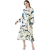 SIXDO G-Blue Woven Loose Dress, Effortlessly Elegant for Party and Wedding Guest Occasions