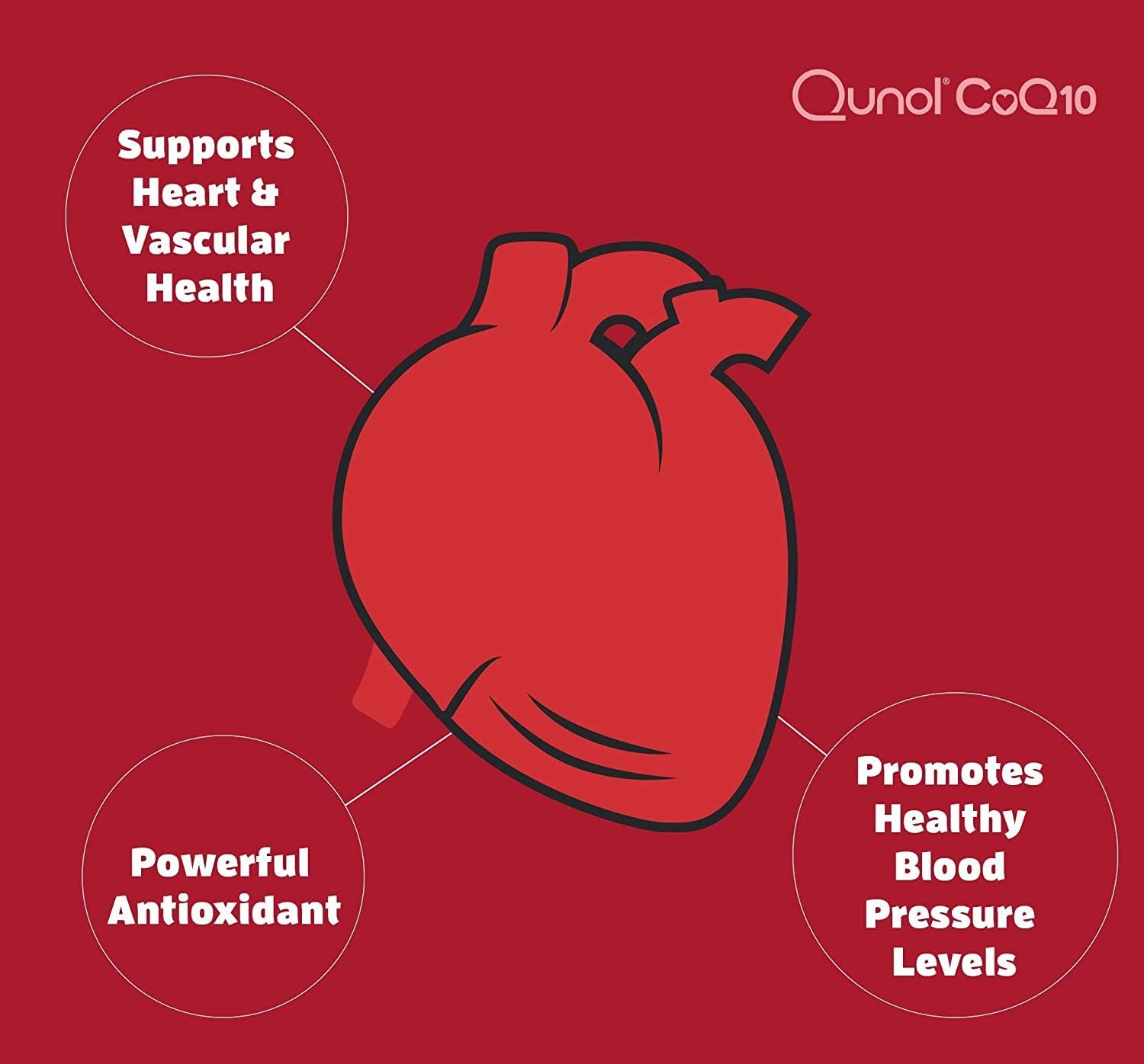 Qunol Mega Ubiquinol CoQ10 100mg, Superior Absorption, Patented Water and Fat Soluble Natural Supplement Form of Coenzyme Q10, Antioxidant for Heart Health, 120 Count (Pack of 1) Softgels: Health & Personal Care