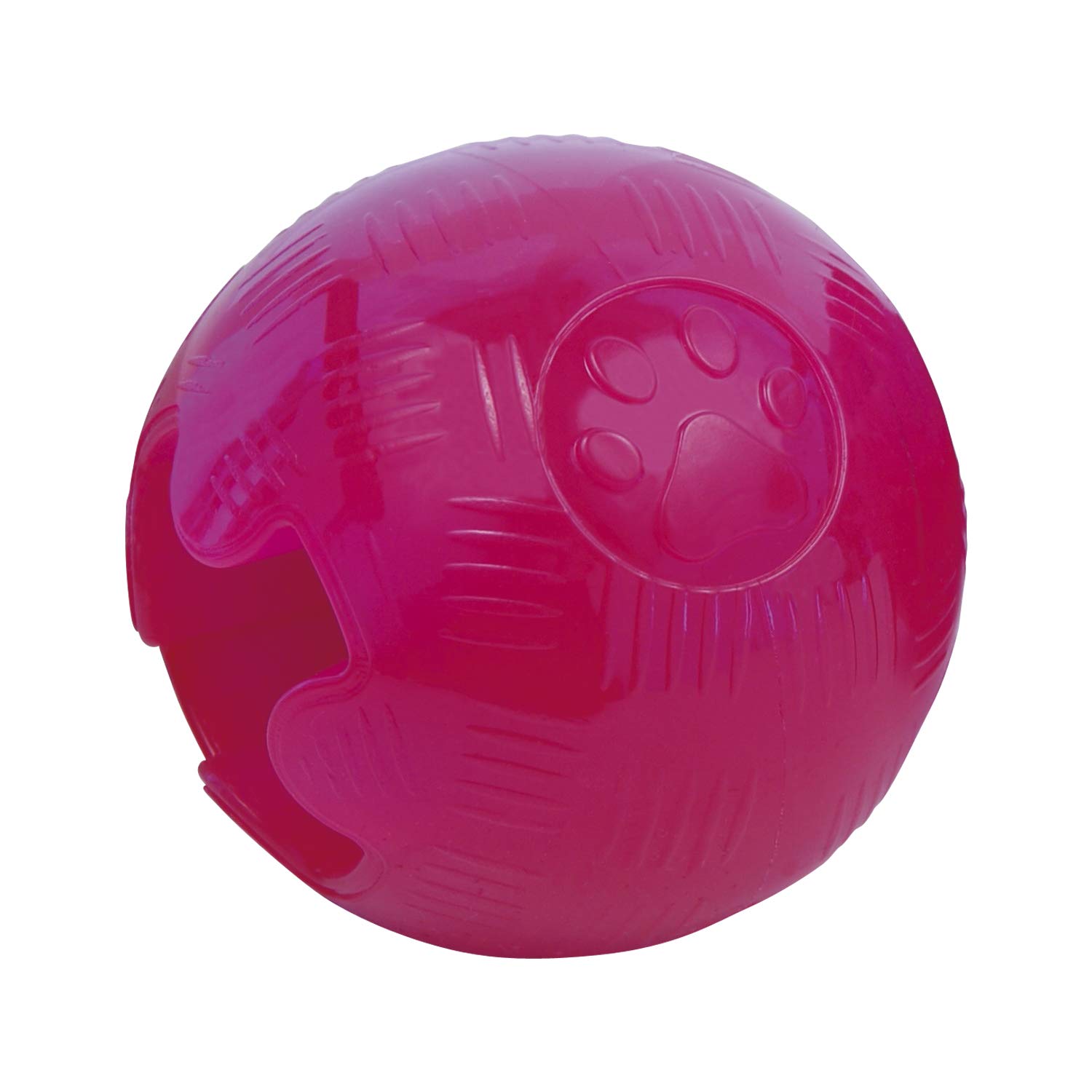 TPR ball Dog GLORIA - Size 9.52 cm - Very resistant - Flexible ball - Take care of the dental health of your dog - Dog Toys - Dog Balls - pink