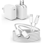 USB C Charger for MacBook Air MacBook Pro 13 14 15 16 inch,M1 M2 M3 Apple Laptop Charge,2Pack 30W USBC Power Adapter,Compatible with iPhone 17/16/15 Pro Max,10FT Extra Long Cable Mac Book Pro,iPad Pro