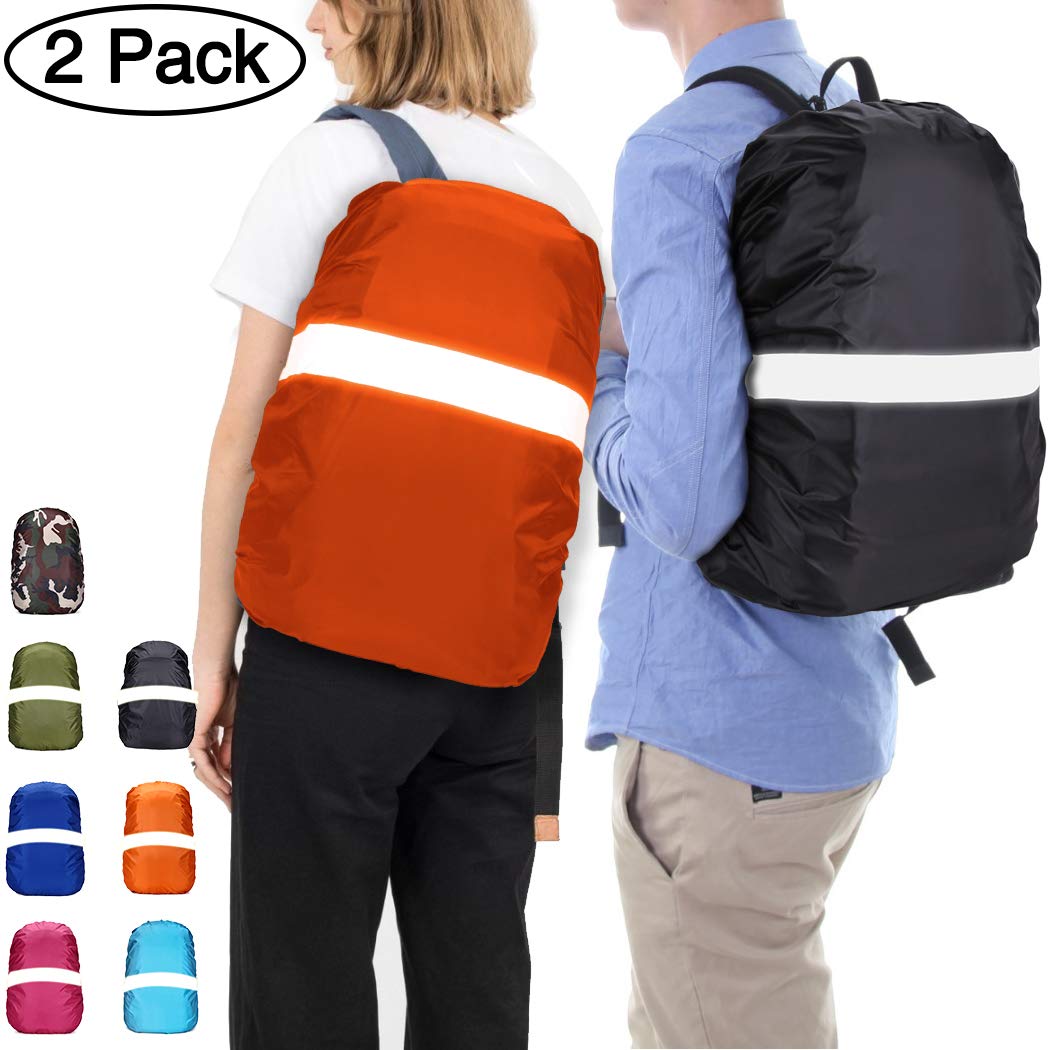 Hunsuetek Reflective Backpack Rain Cover Rainproof Pouch for Hiking