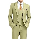 Men's Suits 3 Piece Slim Fit Tuxedo Suit One Button Double Breasted Men Wedding Prom Homecoming Suits Blazer Vest Pants